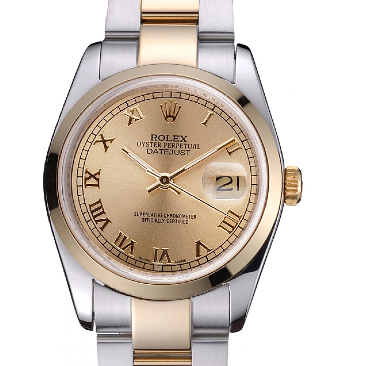 Aaa fake watches And Gold Dial Gold Case Rolex 622265 Datejust Steel Stainless 0712
